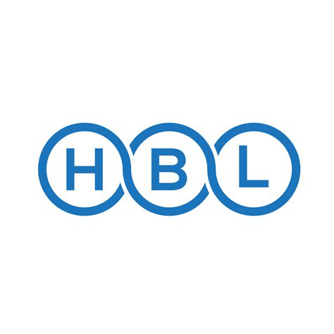 HBL letter logo design on white background. HBL creative initials letter logo concept. HBL ...