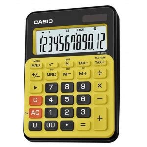 Calculadora Casio MS 20NC Amarilla Y Negra