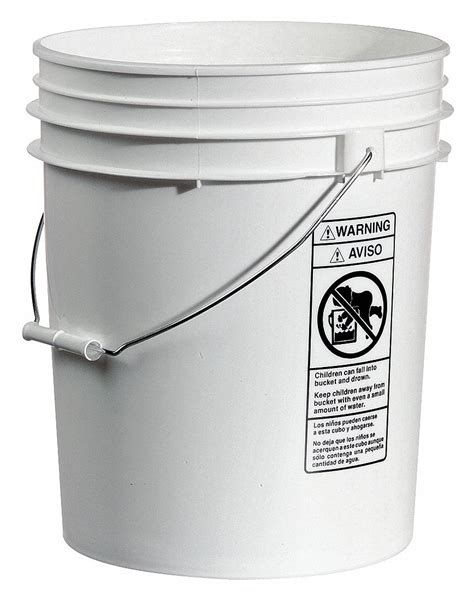 Qorpak Gal High Density Polyethylene Round Pail White Rn