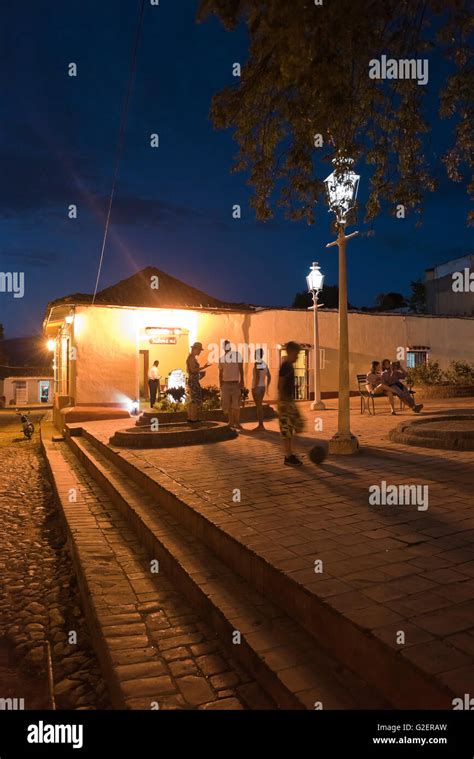 Vertical Aerial View Of Trinidad At Night Cuba Stock Photo Alamy