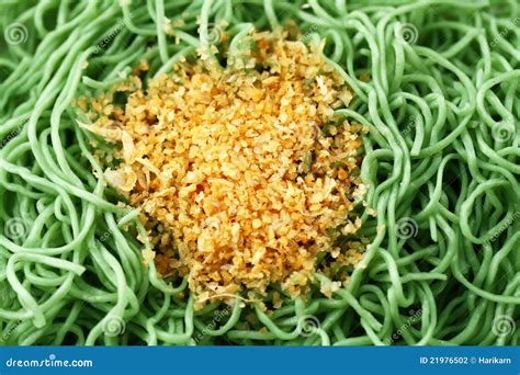 Green Noodles Closeup Stock Photo Image Of Asian Pasta 21976502