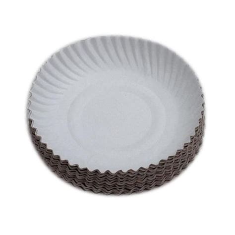 Inch Large Bulk Disposable White Uncoated Paper Plates Usage For