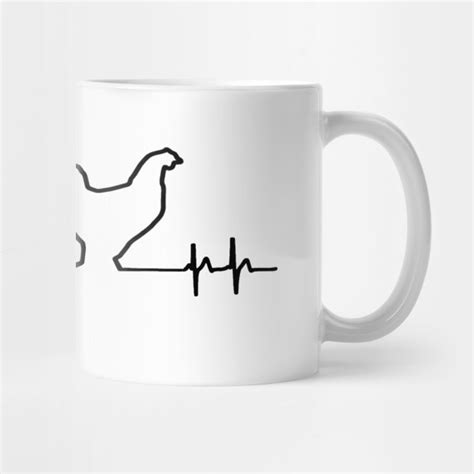 Heartbeat Chicken Ekg Chicken Heartbeat Mug Teepublic