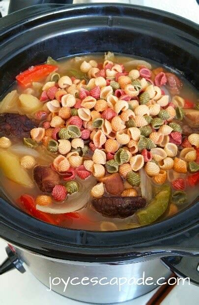 Pasta e Fagioli (Pasta & Beans Soup) with Beef & Vegetables - Joy 'N ...