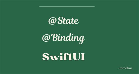 State Binding In Swiftui With Example And Explanation By Ramdhas