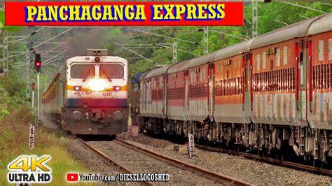 Speeding Panchaganga Express Emtpy Rake Wdp 4d Emd Indian