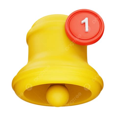 Yellow Notification Bell D Icon Render Yellow Notification Bell