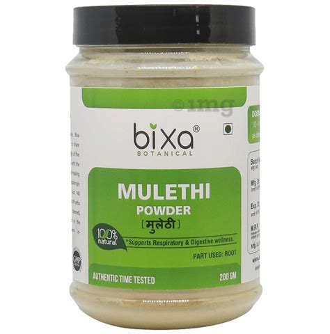 Bixa Botanical Mulethi Powder Buy Jar Of 200 Gm Powder At Best Price