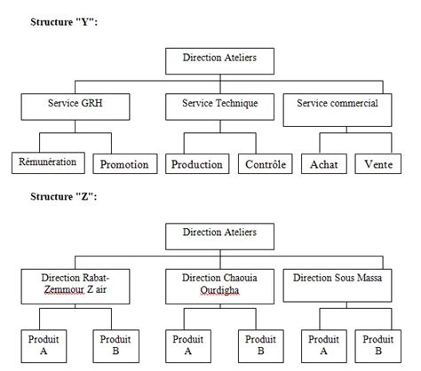 Les Structures De Lentreprise Exercices Corrigés