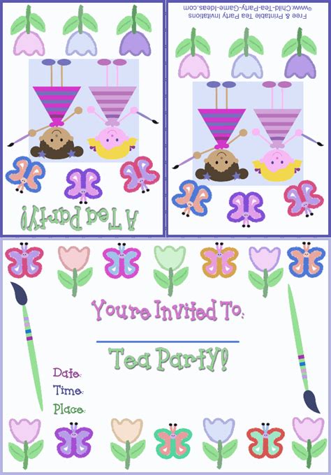 Kids Tea Party Invitation Free