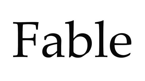 How To Pronounce Fable Youtube