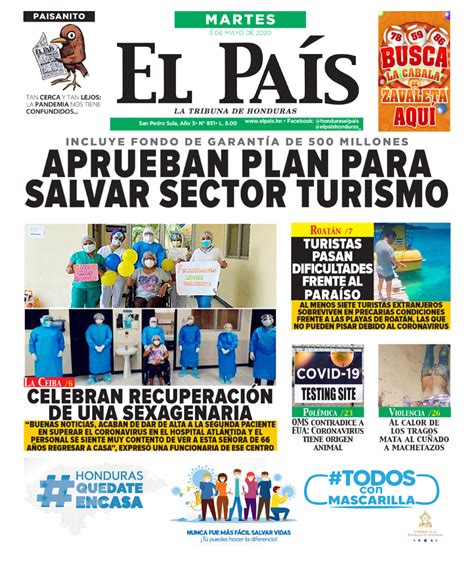 PORTADA Diario El País Honduras