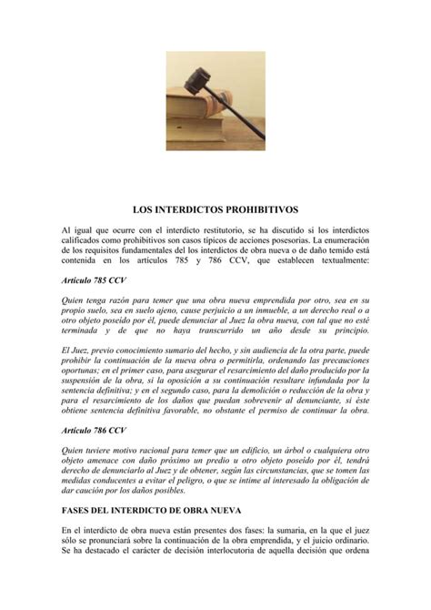 Interdictos Prohibitivos Pdf