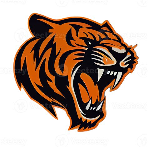 Tiger logo, simple and colorful illustration, transparent background ...