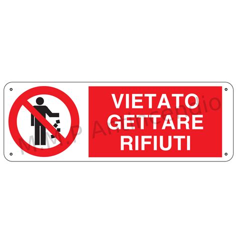 Cartello Vietato Gettare Rifiuti