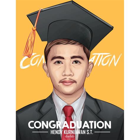 Jual Desain Vector Wajah Kado Wisuda Hadiah Wisuda Vektor Wajah