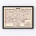 Bureau County IL Map 1876 Old Map of Princeton Illinois Art Vintage ...