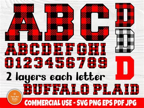 Buffalo Plaid SVG Fonts Alphabet Svg Graphic By TonisArtStudio