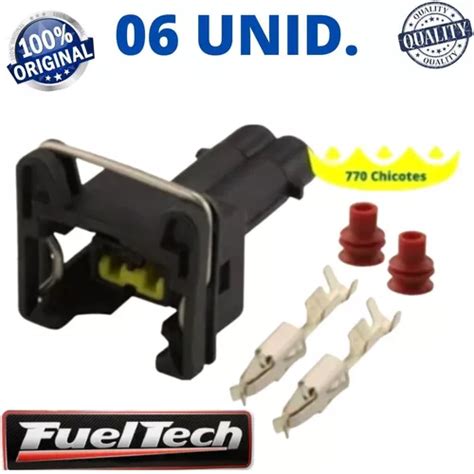 6 Kit Plug Conector Chicote Plug Bico Injetor Vw Parcelamento Sem Juros