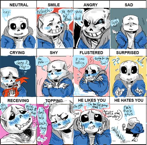 Sans Emotions Undertale Know Your Meme