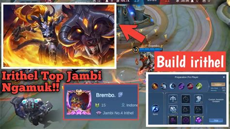 Set Build Irithel Top Jambi Damage Nya Ga Ngotak Irithel Skin