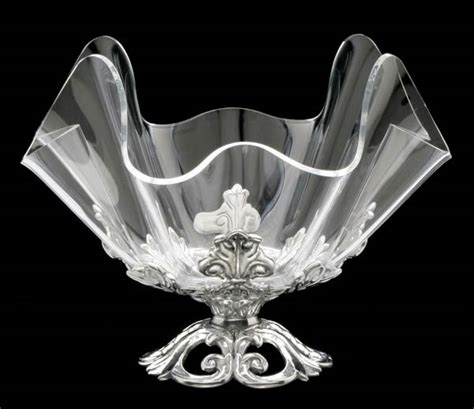 Arthur Court Fleur De Lis Stand With 11 Acrylic Bowl The Pink Daisy