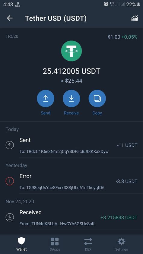 USDT Trc20 Transfer Fails English Trust Wallet