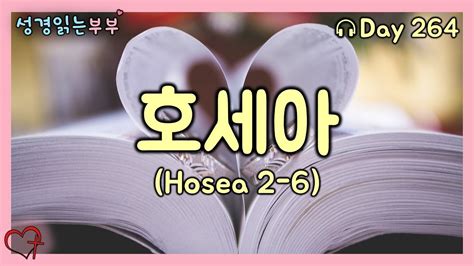 성경통독 Day264 호세아2 6hosea 성경읽는부부 매일성경 성경1독 성경듣기 Youtube