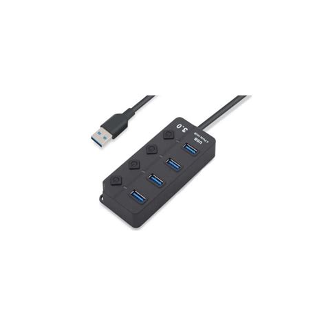 Tuff Luv 4 Port Usb 30 Hub Black 5055205240213 Geewiz