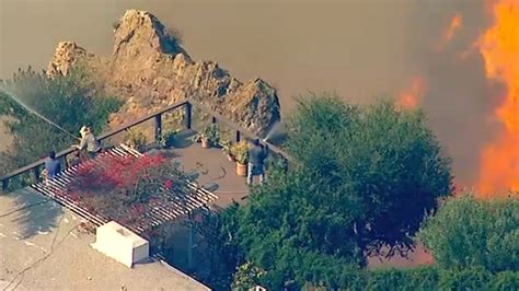 PHOTOS Pacific Palisades Brush Fire Threatens Hillside Homes ABC7