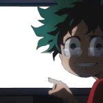 Deku crying at the screen (transparent) Meme Generator - Imgflip