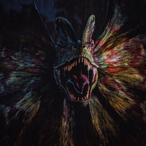 Jurassic Park Dilophosaurus Art