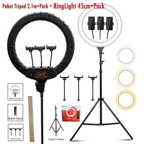 Jual Paket Ringlight Cm Besar Jumbo Ring Light Cm Stand Tripod