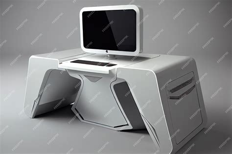 Premium AI Image | Minimalist gaming desk with sleek design and ...