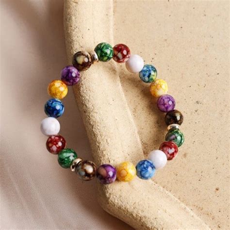 Chakra Healing Volcanic Lava Stone Yoga Beaded Bracelet