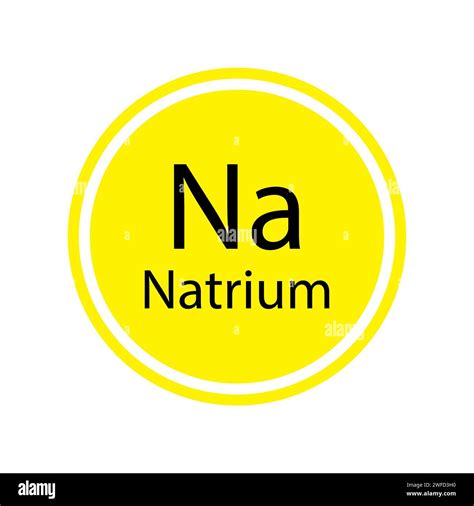 Natrium Icon Natural Organic Nutrition Vector Illustration Stock