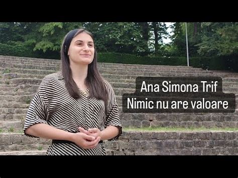 Ana Simona Trif Nimic Nu Are Valoare Oficial Video Youtube Music