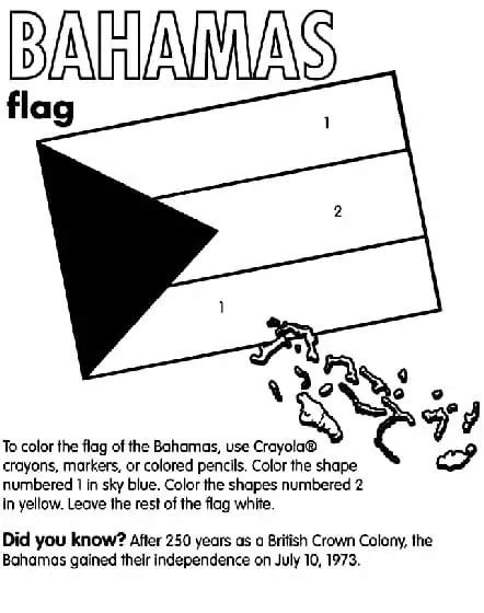 Bahamas Flag and Map