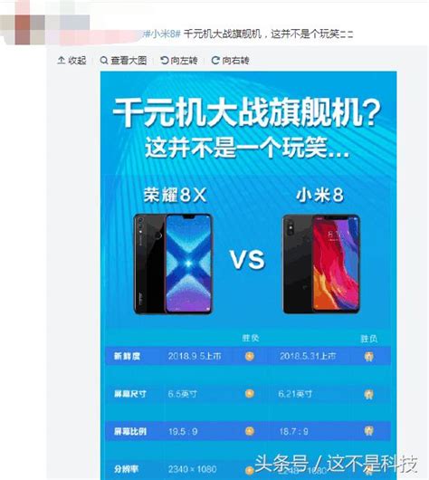 網友對比榮耀8x和小米8 結果榮耀完勝，你確定不是在開玩笑？ 每日頭條