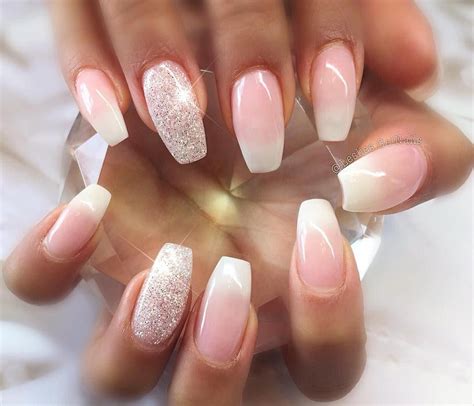 Classic French Nails Silver Cutefrenchnails Ombre Nail Designs