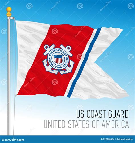 US Coast Guard Flag USA Editorial Stock Image Illustration Of Flag