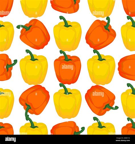 Illustration On Theme Of Bright Pattern Bell Pepper Vegetable Capsicum