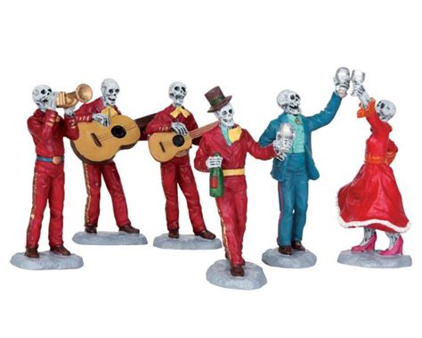 Fiesta De Los Muertos Set Lemax Spooky Town Ehobbytools