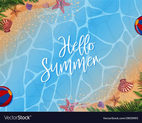 Summer Theme Background With Ocean Royalty Free Vector Image