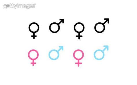 Gender Icons Different Styles Male And Female Gender Icons Gender