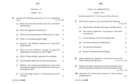 Meghalaya Board Mbose Class Question Paper For Education