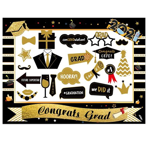 Buy Graduation Photo Booth Props Pcs Photo Props With Large