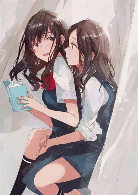 动漫百合高清壁纸！百合间这份细腻的感情你是否感觉得到？百合感情高清壁纸新浪新闻