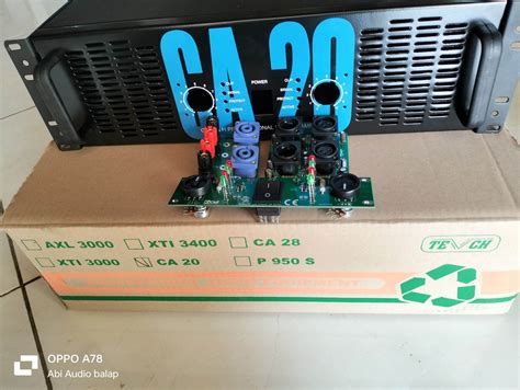 Box Power Amplifier Ca 20 Lengkap Panel Depan Dan Belakang Input