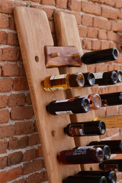 Solid Wood Wine Rack Wine Storage Standing Wine Rack Oak Etsy Wine